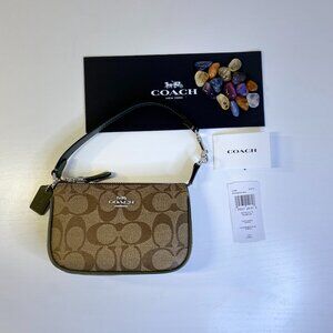NWT Coach Purse C4580 Khaki Nolita Signature Leather Wristlet Tote : Corner Zip